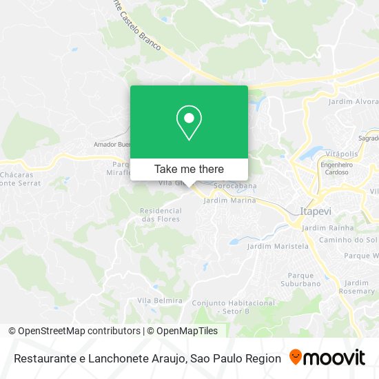 Mapa Restaurante e Lanchonete Araujo