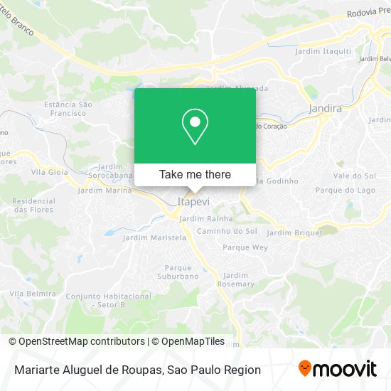 Mapa Mariarte Aluguel de Roupas