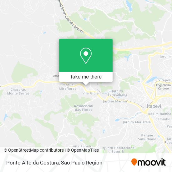 Mapa Ponto Alto da Costura