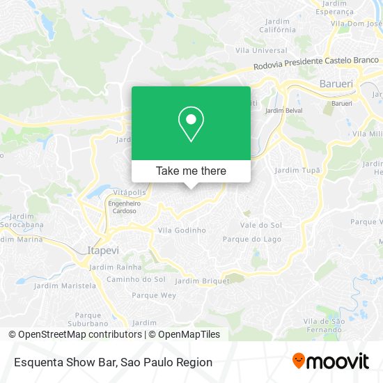 Esquenta Show Bar map