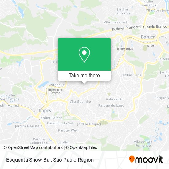 Mapa Esquenta Show Bar