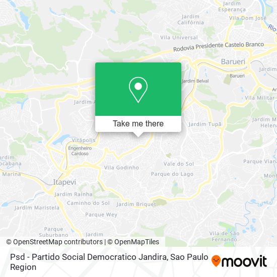 Psd - Partido Social Democratico Jandira map
