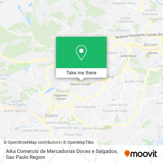 Aika Comercio de Mercadorias Doces e Salgados map
