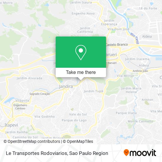 Le Transportes Rodoviarios map