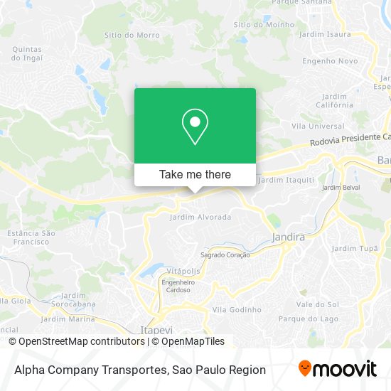 Alpha Company Transportes map