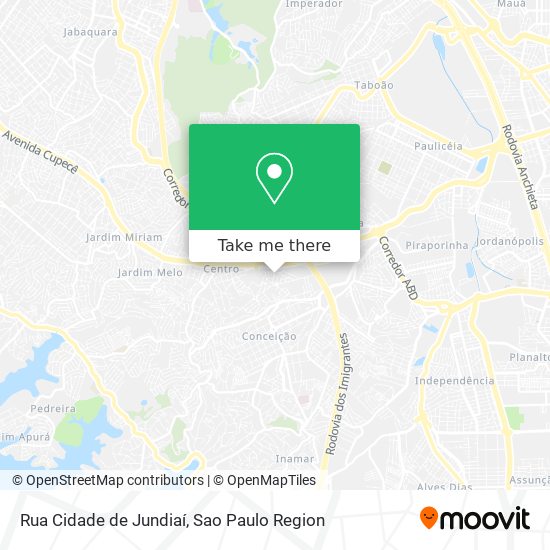 Rua Cidade de Jundiaí map