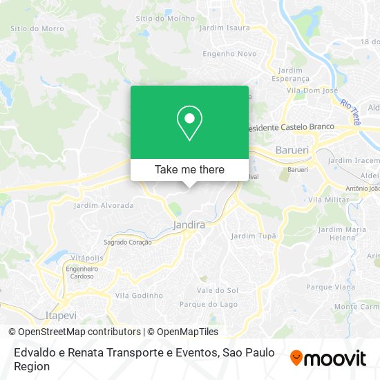 Mapa Edvaldo e Renata Transporte e Eventos