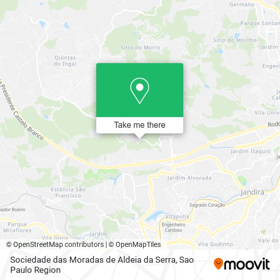 Mapa Sociedade das Moradas de Aldeia da Serra