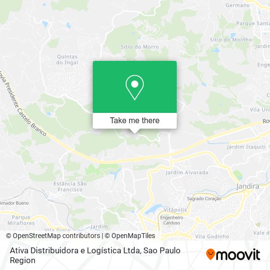 Ativa Distribuidora e Logística Ltda map