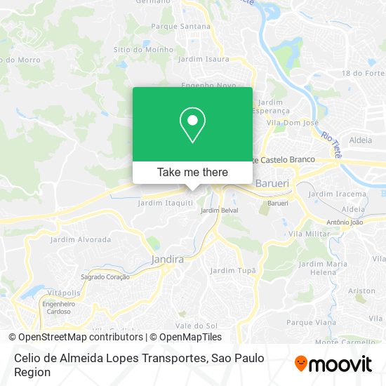 Mapa Celio de Almeida Lopes Transportes