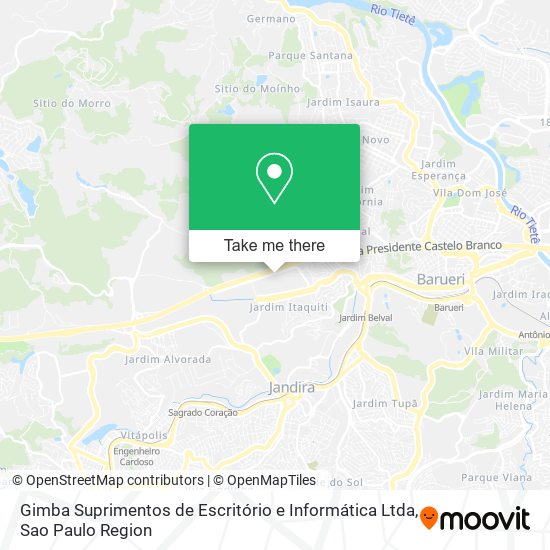 Mapa Gimba Suprimentos de Escritório e Informática Ltda