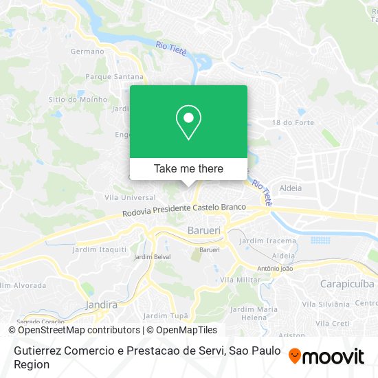 Gutierrez Comercio e Prestacao de Servi map