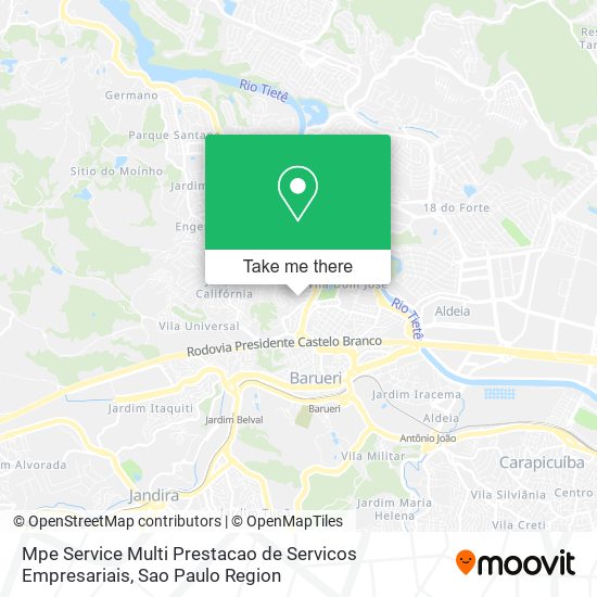 Mapa Mpe Service Multi Prestacao de Servicos Empresariais