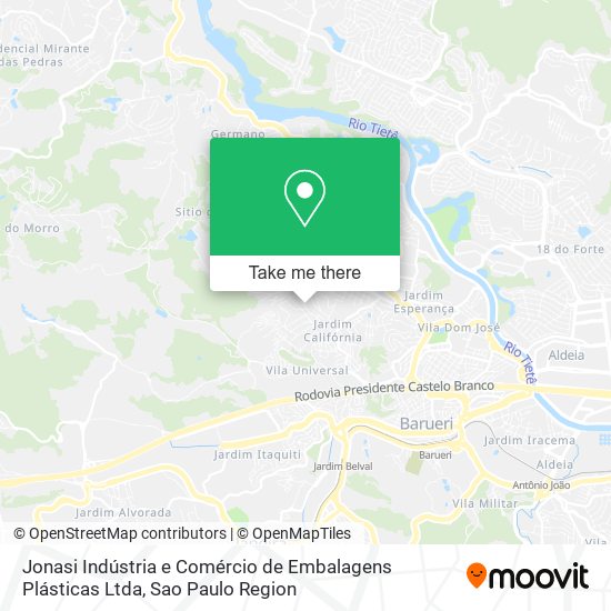 Jonasi Indústria e Comércio de Embalagens Plásticas Ltda map