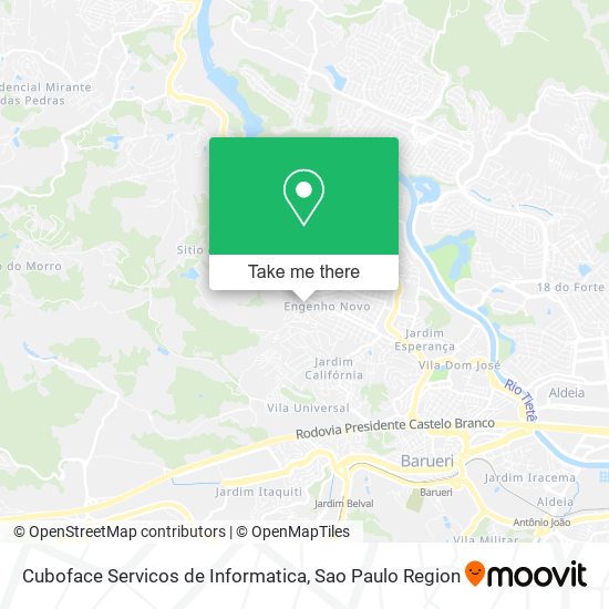 Mapa Cuboface Servicos de Informatica