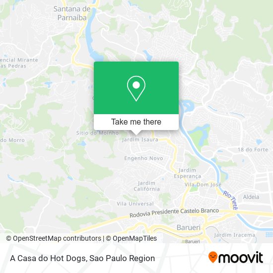 Mapa A Casa do Hot Dogs