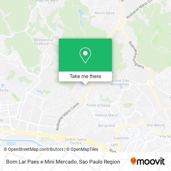 Mapa Bom Lar Paes e Mini Mercado