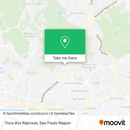 Toca dos Raposas map