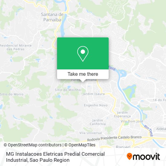 Mapa MG Instalacoes Eletricas Predial Comercial Industrial