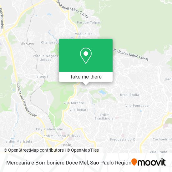 Mapa Mercearia e Bomboniere Doce Mel