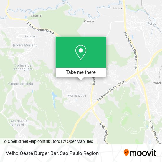 Mapa Velho Oeste Burger Bar