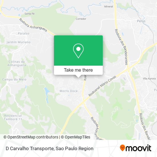 D Carvalho Transporte map