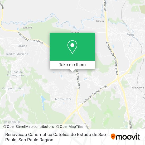 Mapa Renovacao Carismatica Catolica do Estado de Sao Paulo