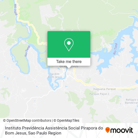 Mapa Instituto Previdência Assistência Social Pirapora do Bom Jesus