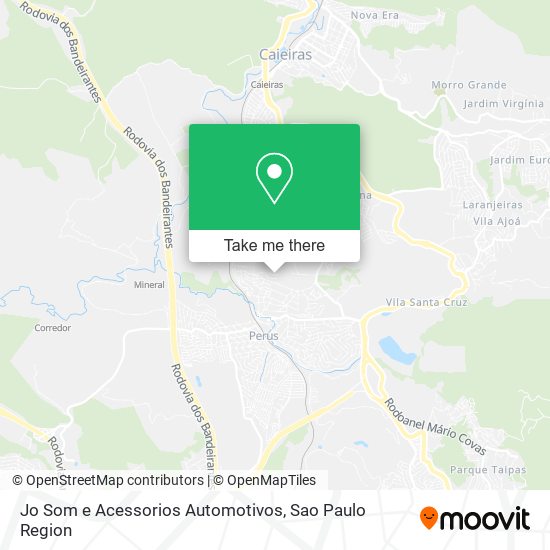 Mapa Jo Som e Acessorios Automotivos