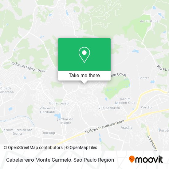 Cabeleireiro Monte Carmelo map