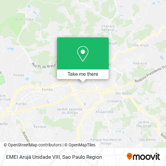 Mapa EMEI Arujá Unidade VIII