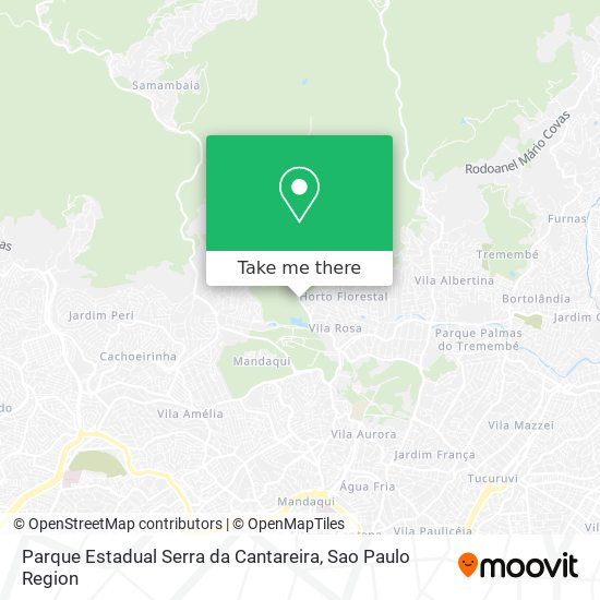 Mapa Parque Estadual Serra da Cantareira