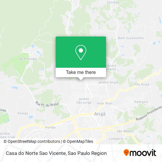 Mapa Casa do Norte Sao Vicente