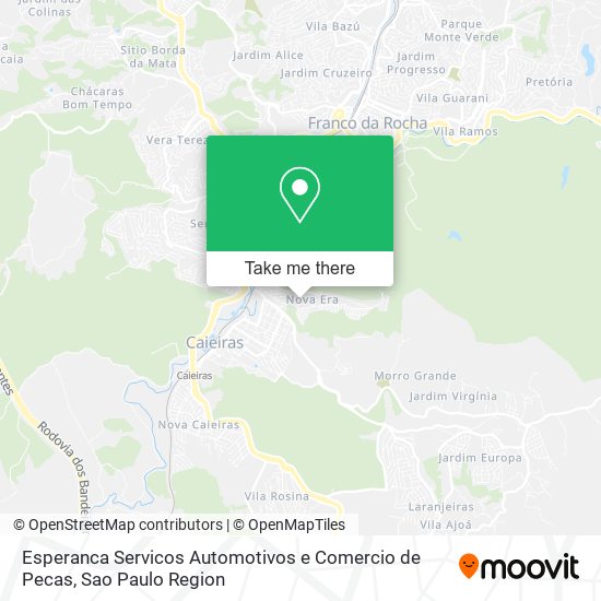 Mapa Esperanca Servicos Automotivos e Comercio de Pecas