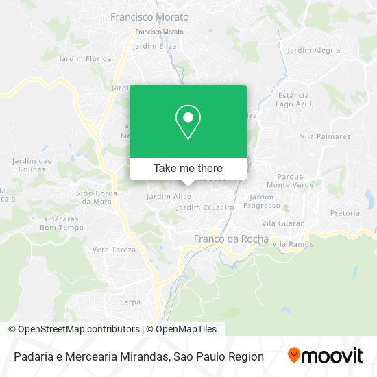 Mapa Padaria e Mercearia Mirandas