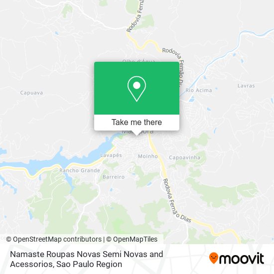 Mapa Namaste Roupas Novas Semi Novas and Acessorios