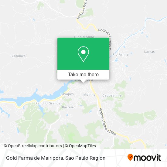 Mapa Gold Farma de Mairipora