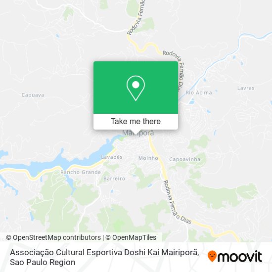 Mapa Associação Cultural Esportiva Doshi Kai Mairiporã