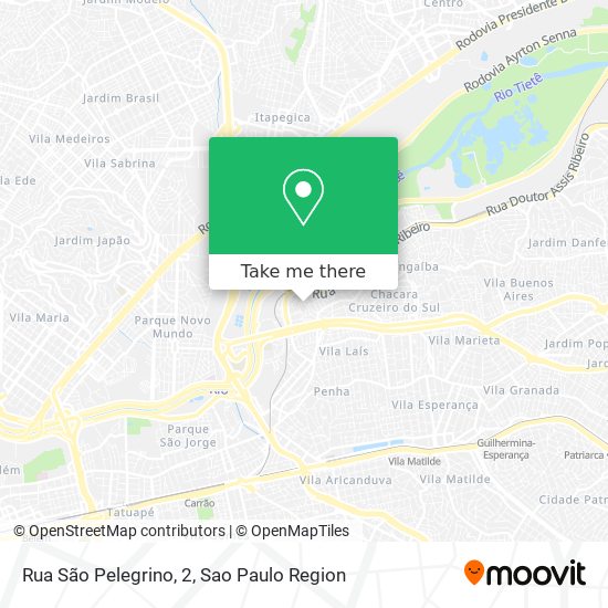 Rua São Pelegrino, 2 map