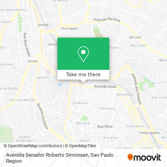 Avenida Senador Roberto Simonsen map