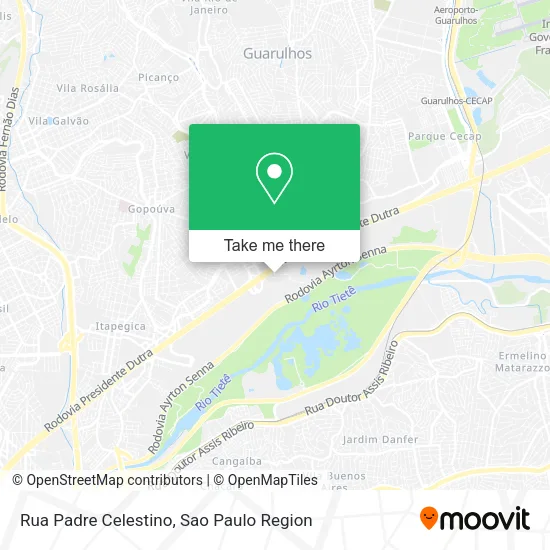Mapa Rua Padre Celestino