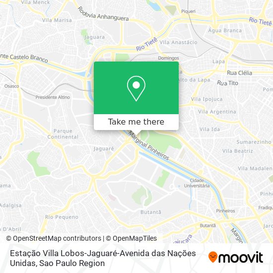 Estação Villa Lobos-Jaguaré-Avenida das Nações Unidas map