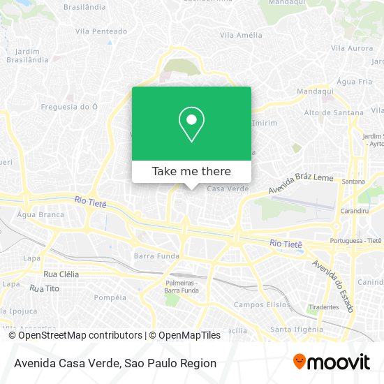 Mapa Avenida Casa Verde