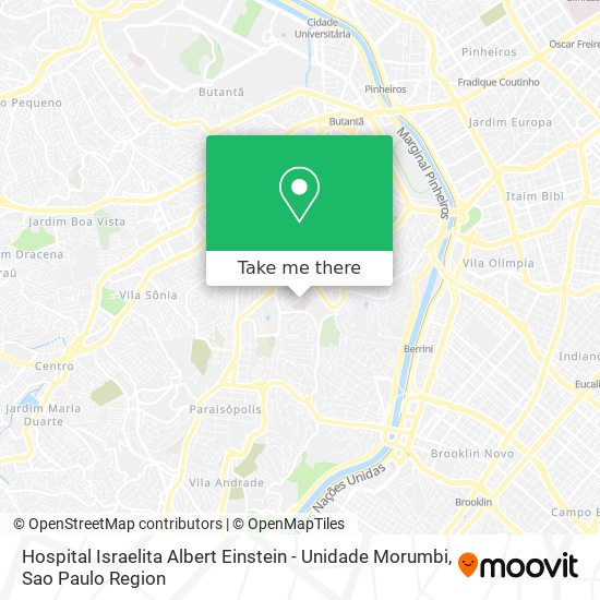 Hospital Israelita Albert Einstein - Unidade Morumbi map