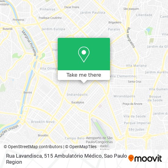 Mapa Rua Lavandisca, 515 Ambulatório Médico