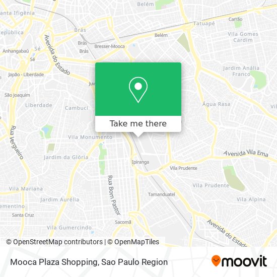 Mapa Mooca Plaza Shopping