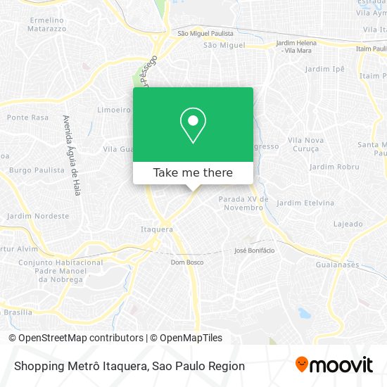 How to get to Shopping Metrô Itaquera by Bus, Train or Metro?
