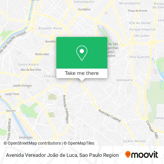 Mapa Avenida Vereador João de Luca