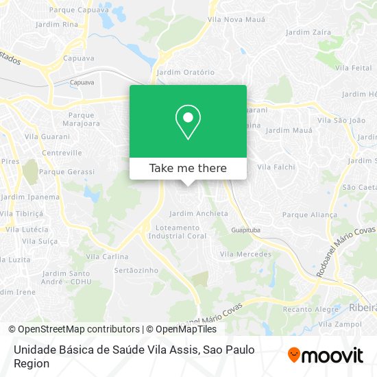 Mapa Unidade Básica de Saúde Vila Assis