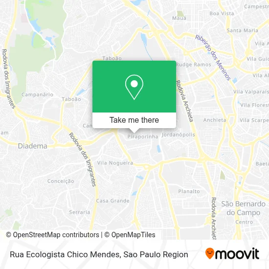 Rua Ecologista Chico Mendes map